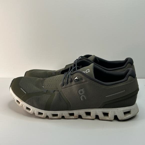 On Cloud 5 Mens Training Running Athletic Sneakers Shoes Olive Green Mens US 13